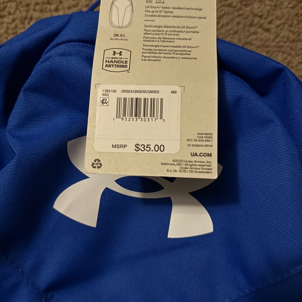Under Armour Royal Blue Backpack